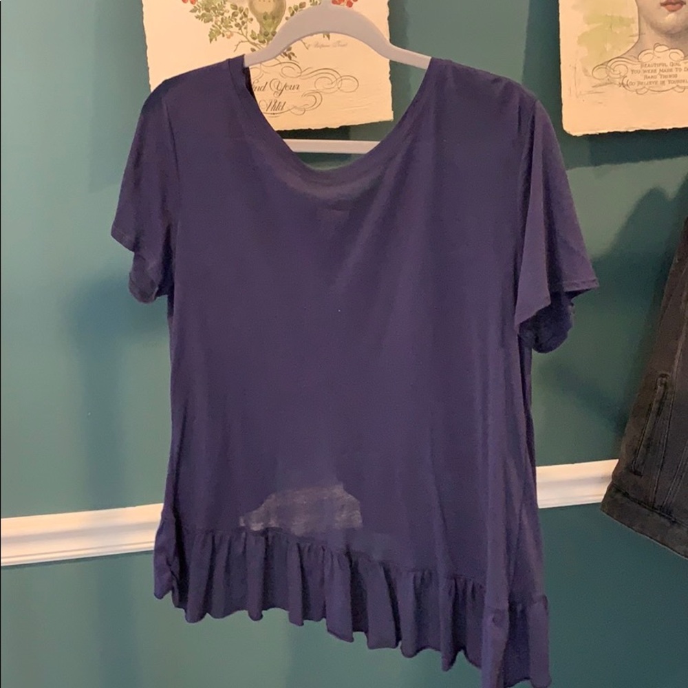 Ruffled back tee